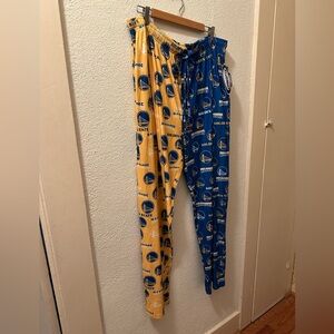 Concepts Sport NWT Men Golden State Warriors Royal/Gold  Breakthrough AOP  Pants